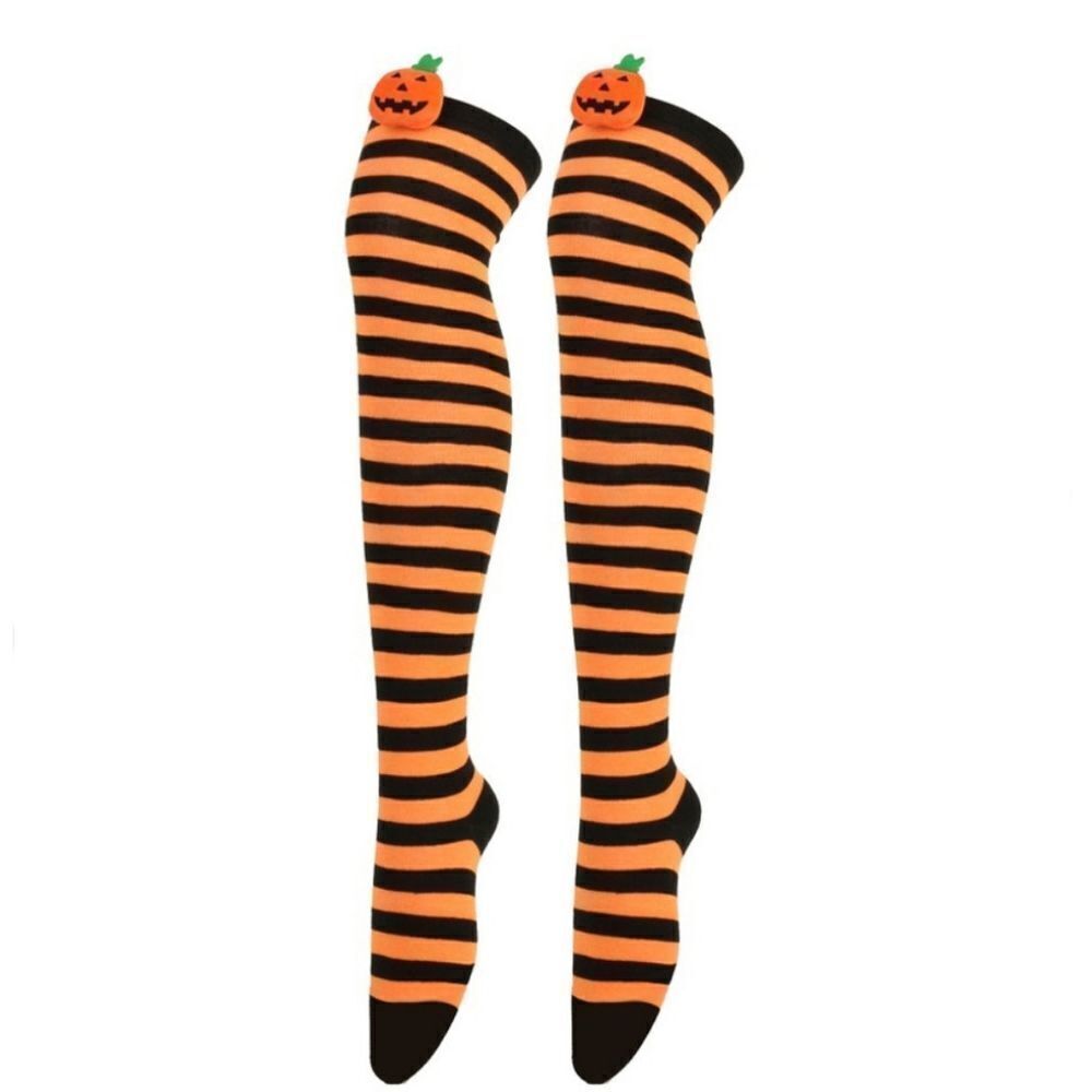 Orange Striped Pumpkin 🎃 Socks